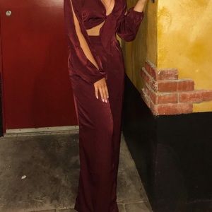 Maroon Flare Pant